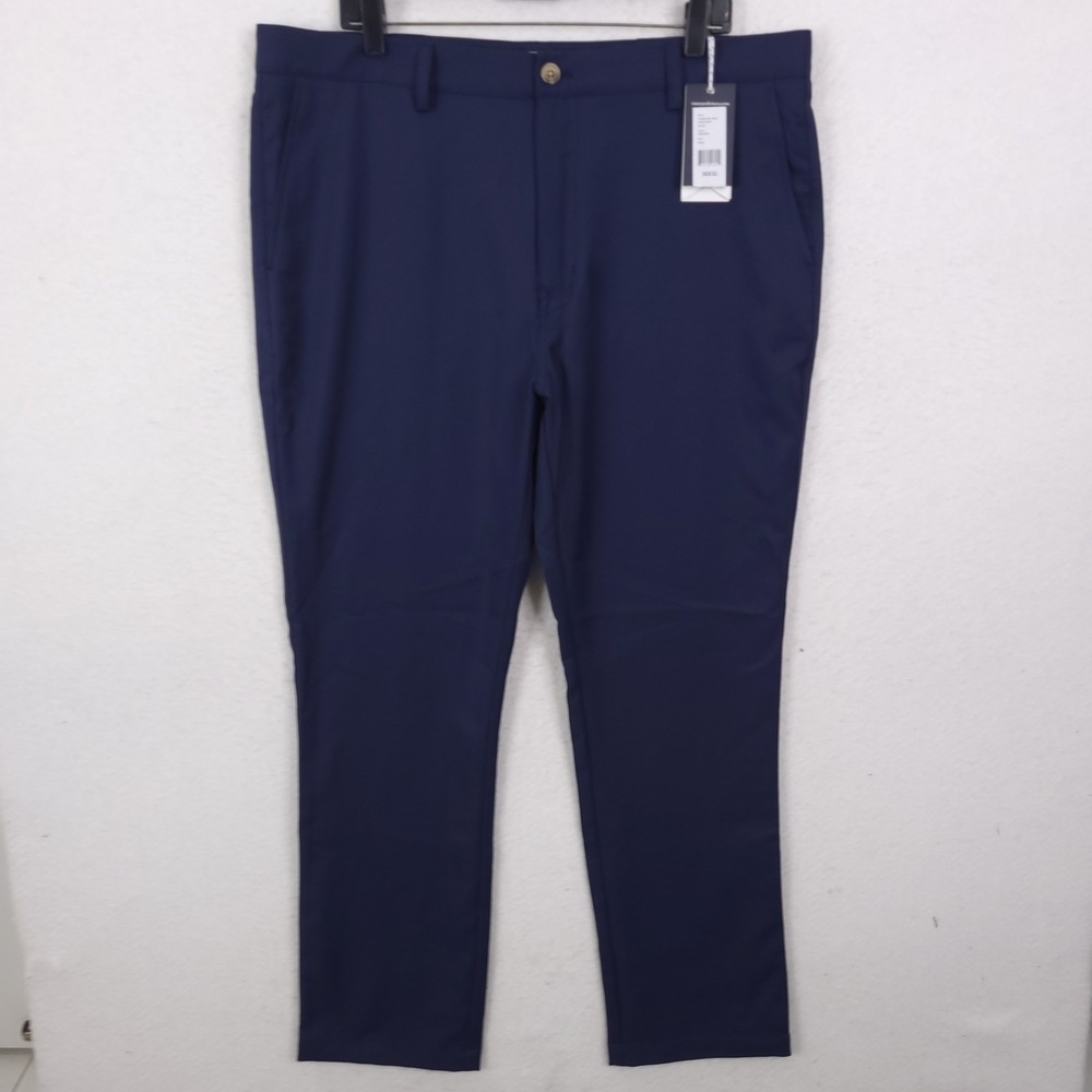 Vineyard Vines Links Pant Mens 38x32 Nightbay Blue Performance Golf 1P0250-408